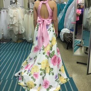 2 piece prom dress